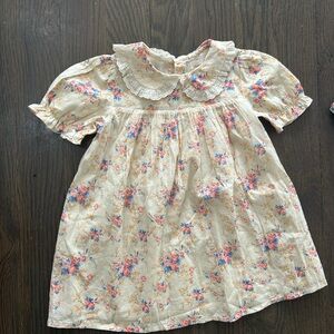 Floral Cream Kids Dress